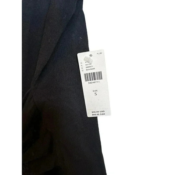 Anthropologie Rosamund Tie-front Tee Black Size Small - Picture 4 of 6